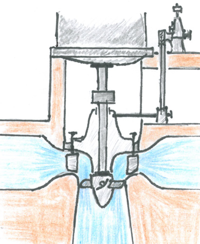 Skizze Kaplan Turbine
