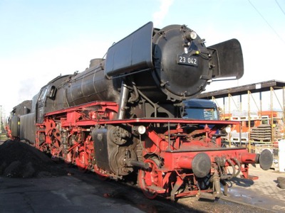 Dampflok 23 042 der Bahnwelt Kranichstein in Trier